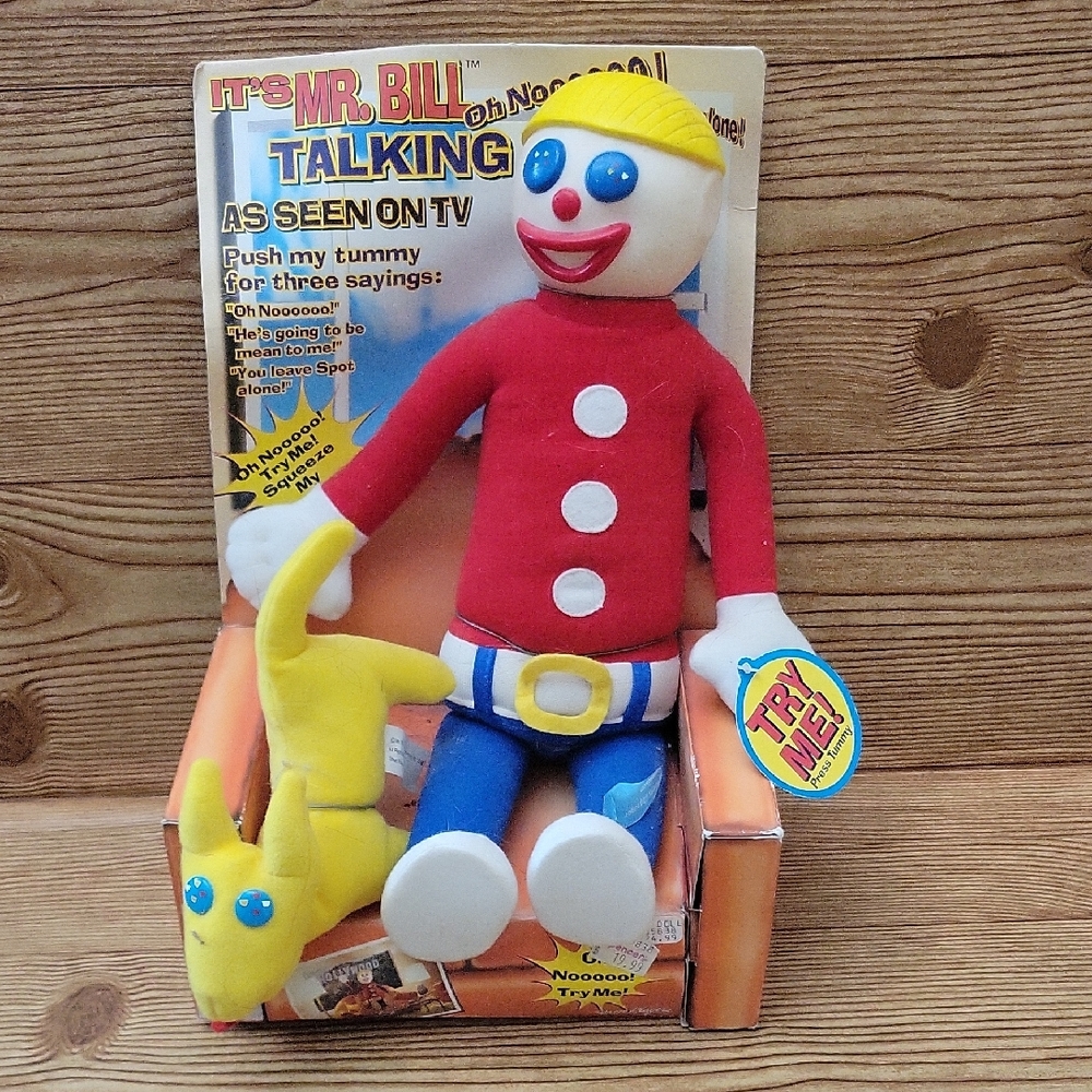 MR BILL Talking Plush Toy with Yellow Dog